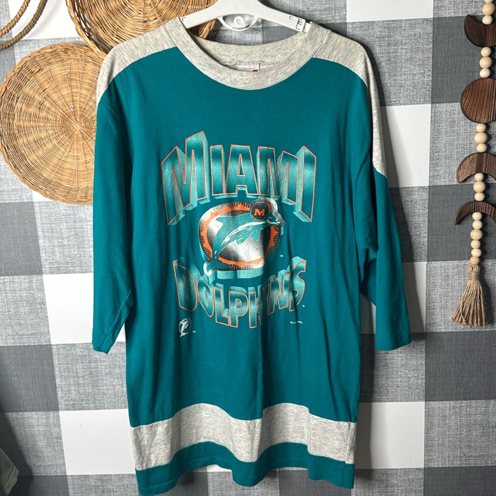 Vtg 90s Miami Dolphin T shirt